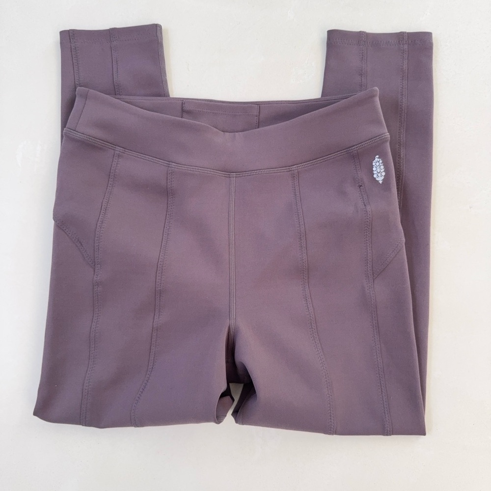 Free People Movement Purple High Rise Crop Leggings Medium